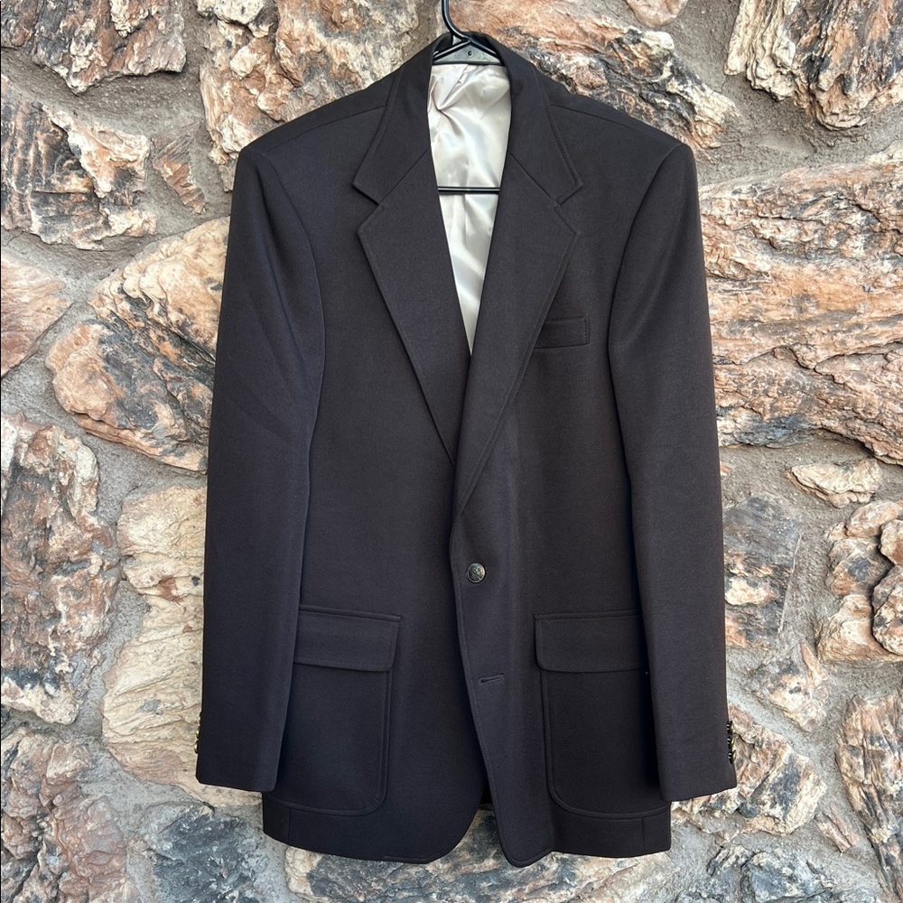 Haggar Men's Dark Brown Blazer/Suit Vintage
